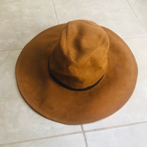 EUC - Suede Texture Fedora Hat - Picture 2 of 3